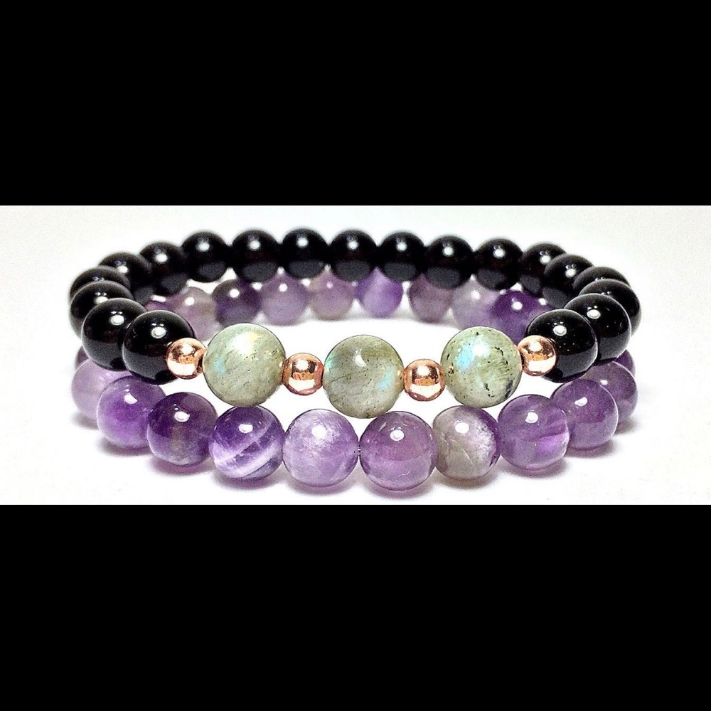 Amethyst Mood Beaded Bracelet by: SHE-Marketplace